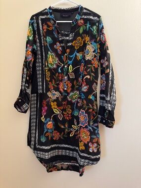 ARTISAN KIKISOL Boho Beaded High Low L/S Dress